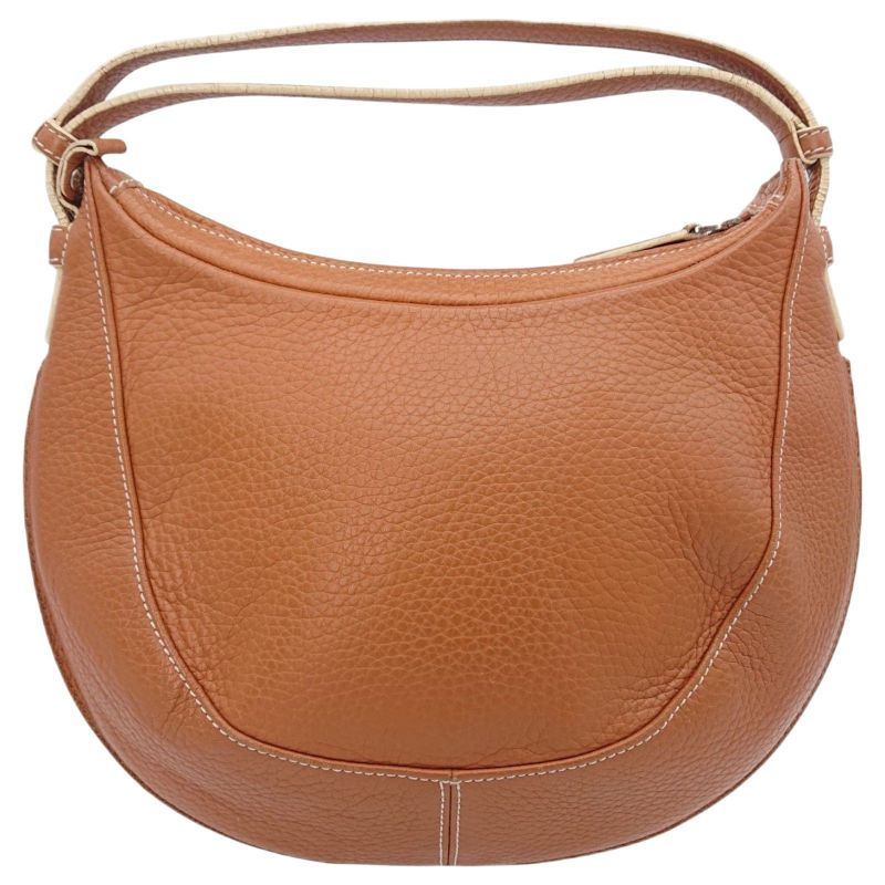 Loewe 2-Way Shoulder Bag Handbag Logo Shape Push Leather Round — view 2
