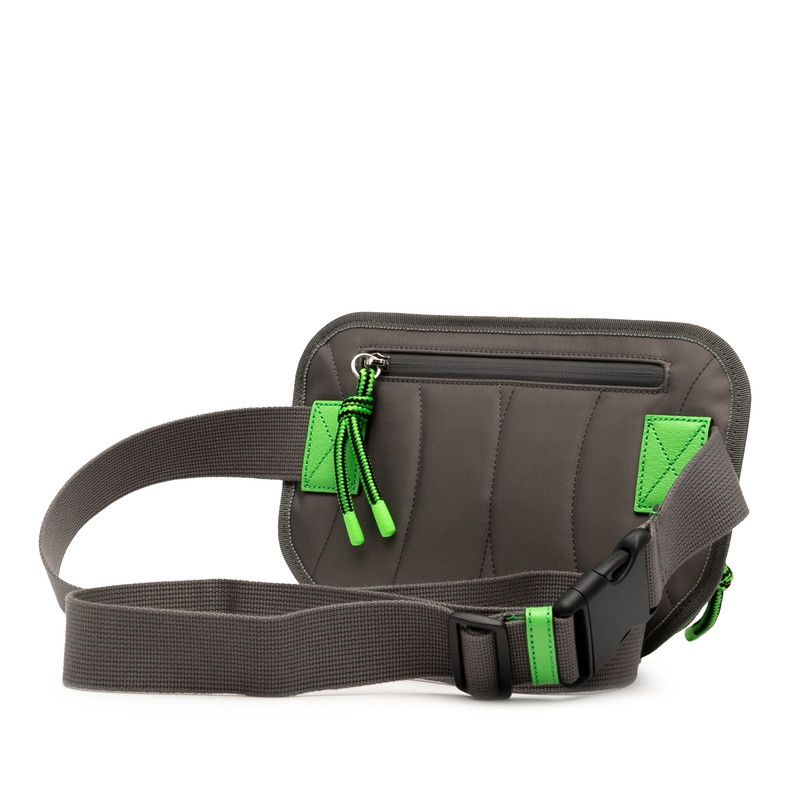 Gucci GG Nylon Body Bag Waist Grey Red Green Rubber — view 2