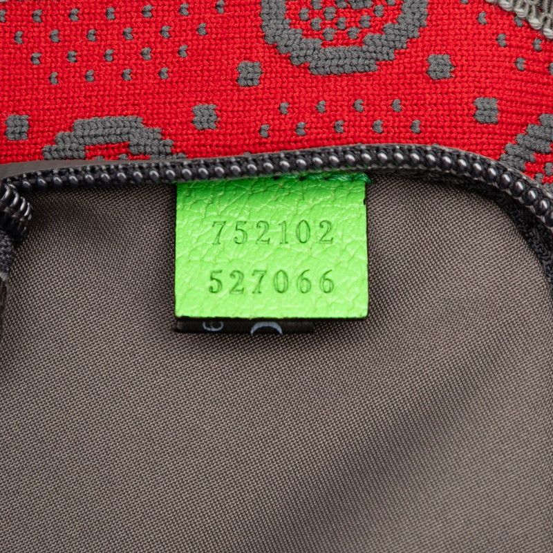 Gucci GG Nylon Body Bag Waist Grey Red Green Rubber — view 6