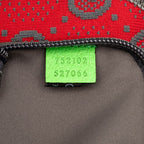 Gucci GG Nylon Body Bag Waist Grey Red Green Rubber — view 6
