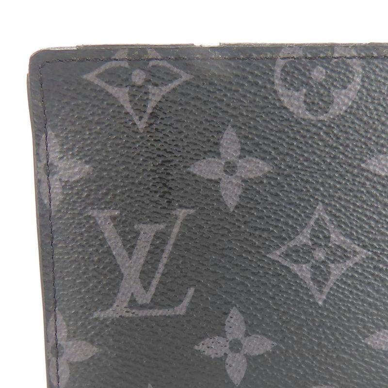 Louis Vuitton Billfold Portefeuille Monogram Eclipse Black Small Fold — view 5