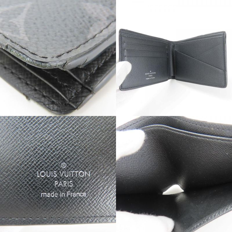 Louis Vuitton Billfold Portefeuille Monogram Eclipse Black Small Fold — view 8