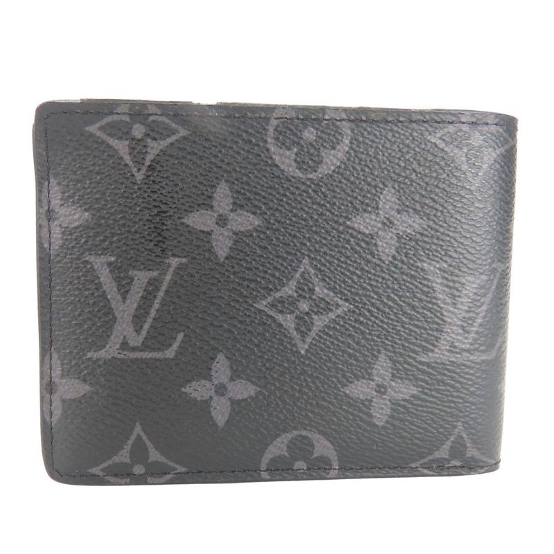 Louis Vuitton Billfold Portefeuille Monogram Eclipse Black Small Fold — view 2