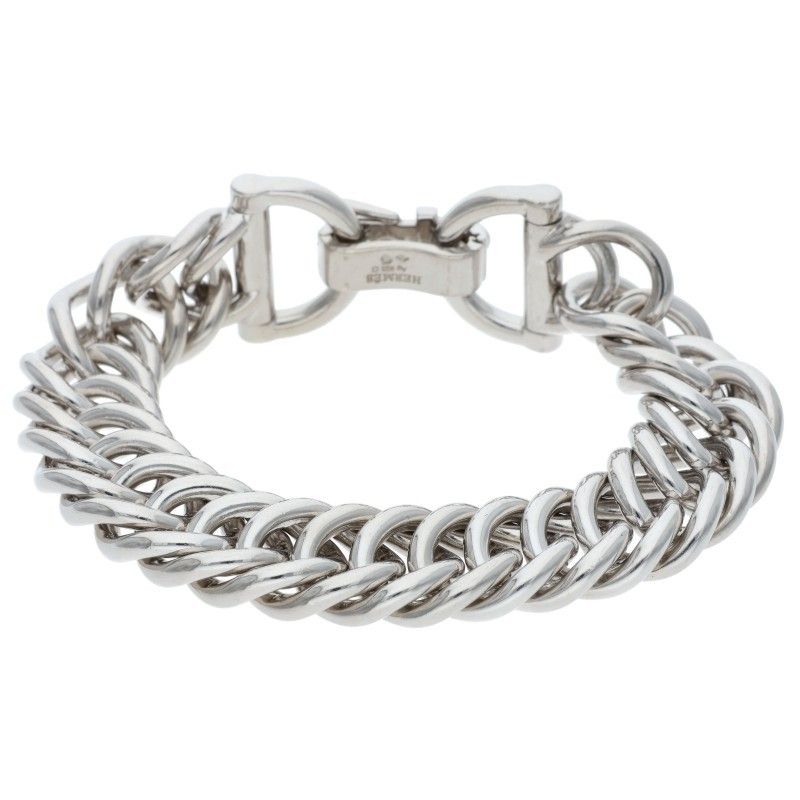Hermes Petits Champs Petit Chien Silver Bracelet — view 3