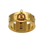 Hermes Scarf Ring Kelly Cadenas Motif GP Gold Green Accessories — view 4