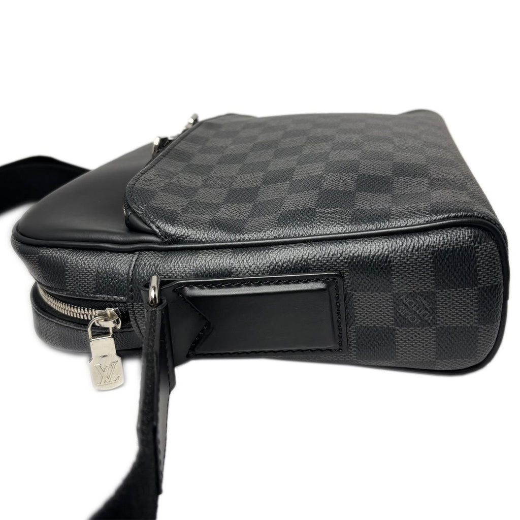Louis Vuitton Shoulder Bag Damier Graphite Diton PM Black Gray — view 3