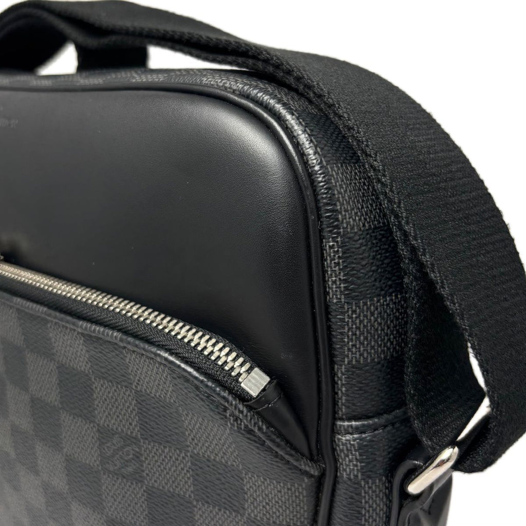 Louis Vuitton Shoulder Bag Damier Graphite Diton PM Black Gray — view 7