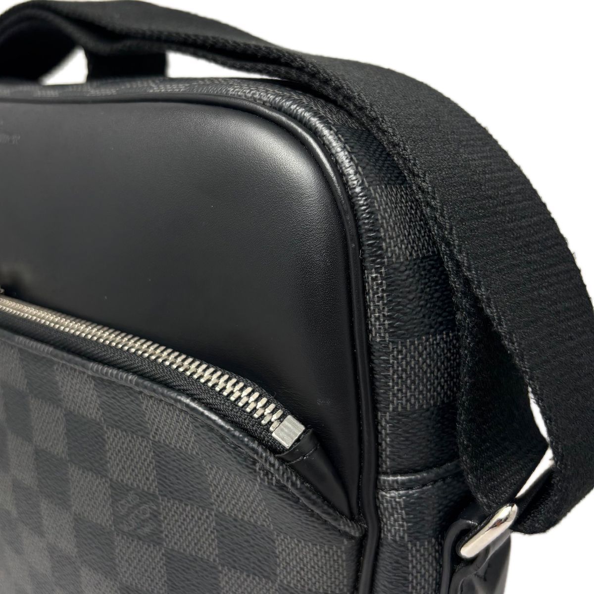 Louis Vuitton Shoulder Bag Damier Graphite Diton PM Black Gray — view 7