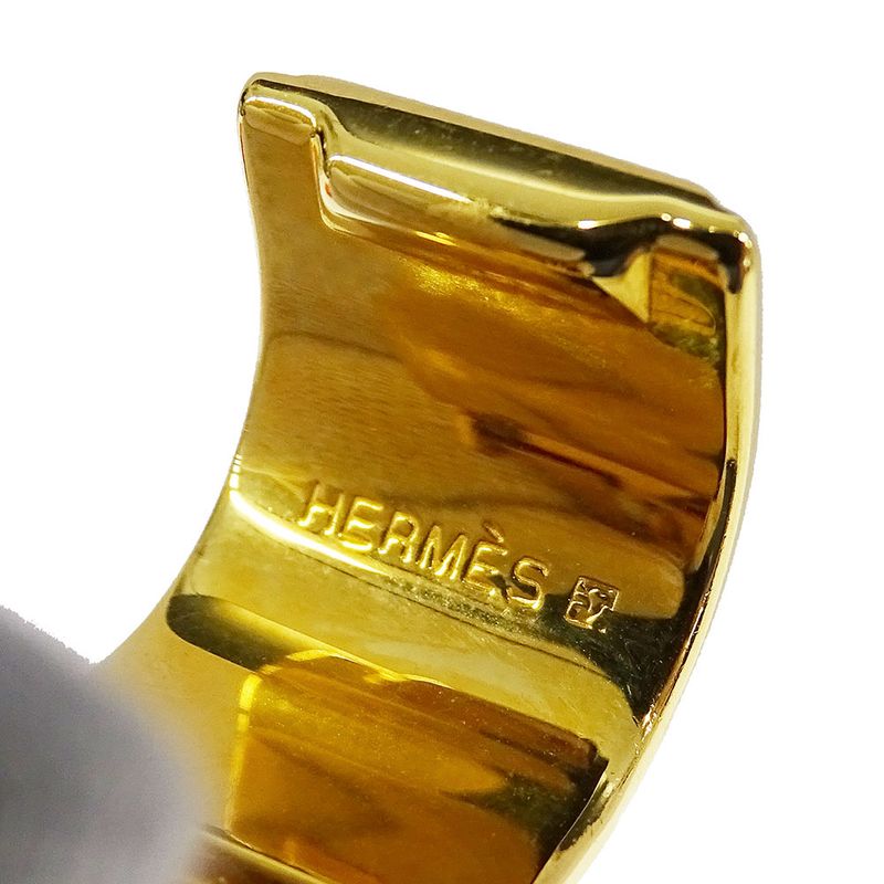 Hermes Earrings ed Emile Black Gold Accessory For Both Ears Large — view 7