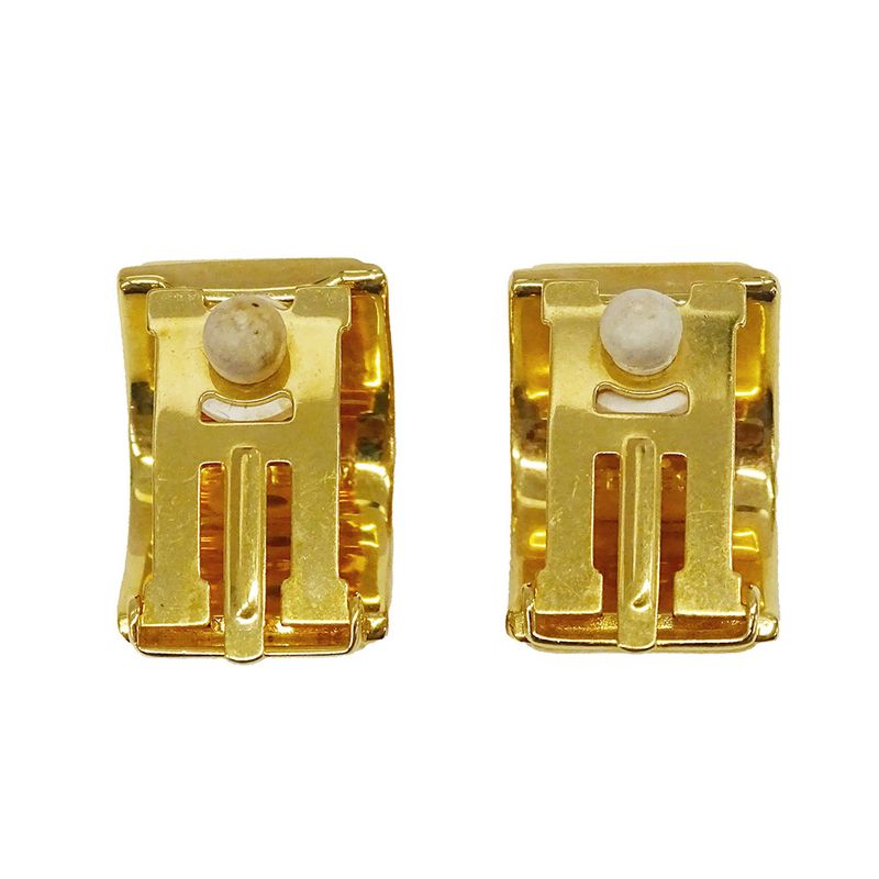 Hermes Earrings ed Emile Black Gold Accessory For Both Ears Large — view 5