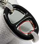 Hermes Necklace Mini Mayon PM Metal Silver Black Pendant Accessory — view 9