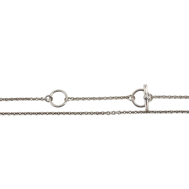 Hermes Necklace Mini Mayon PM Metal Silver Black Pendant Accessory — view 7