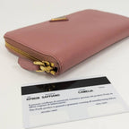 Prada Round Zipper Long Wallet Saffiano Leather Pink Kp5028 — view 4
