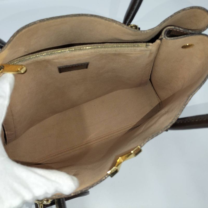 Louis Vuitton Kensington Beau Ring 2-Way Handbag Damier Ebene — view 9