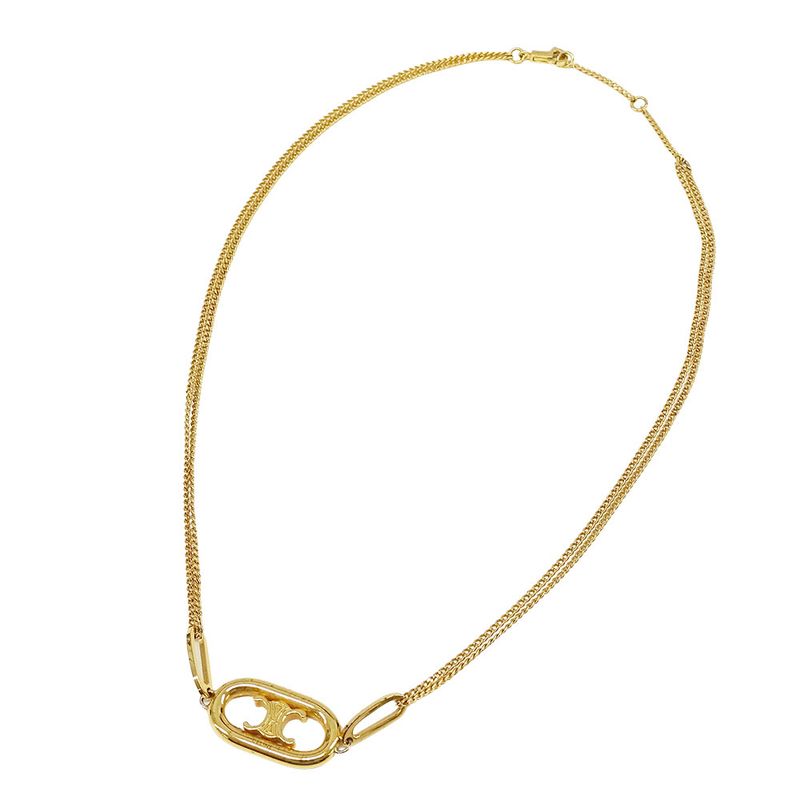 Celine Necklace Triomphe Gold 2 Strand Accessories — view 3