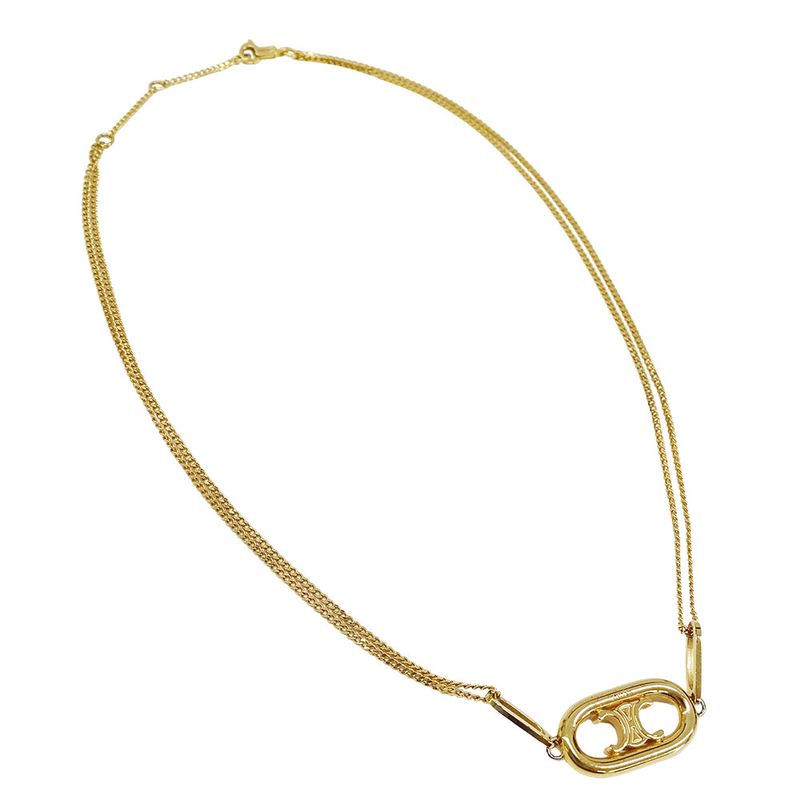 Celine Necklace Triomphe Gold 2 Strand Accessories — view 4