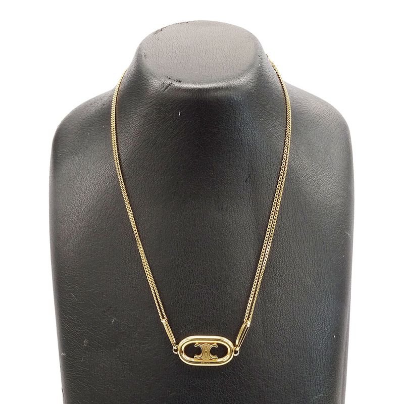 Celine Necklace Triomphe Gold 2 Strand Accessories — view 6