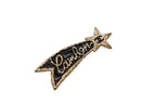 Chanel Brooch Shooting Star CC Logo Cambon Resin Metal Gold Black — view 4