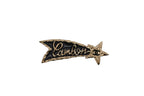 Chanel Brooch Shooting Star CC Logo Cambon Resin Metal Gold Black — view 2