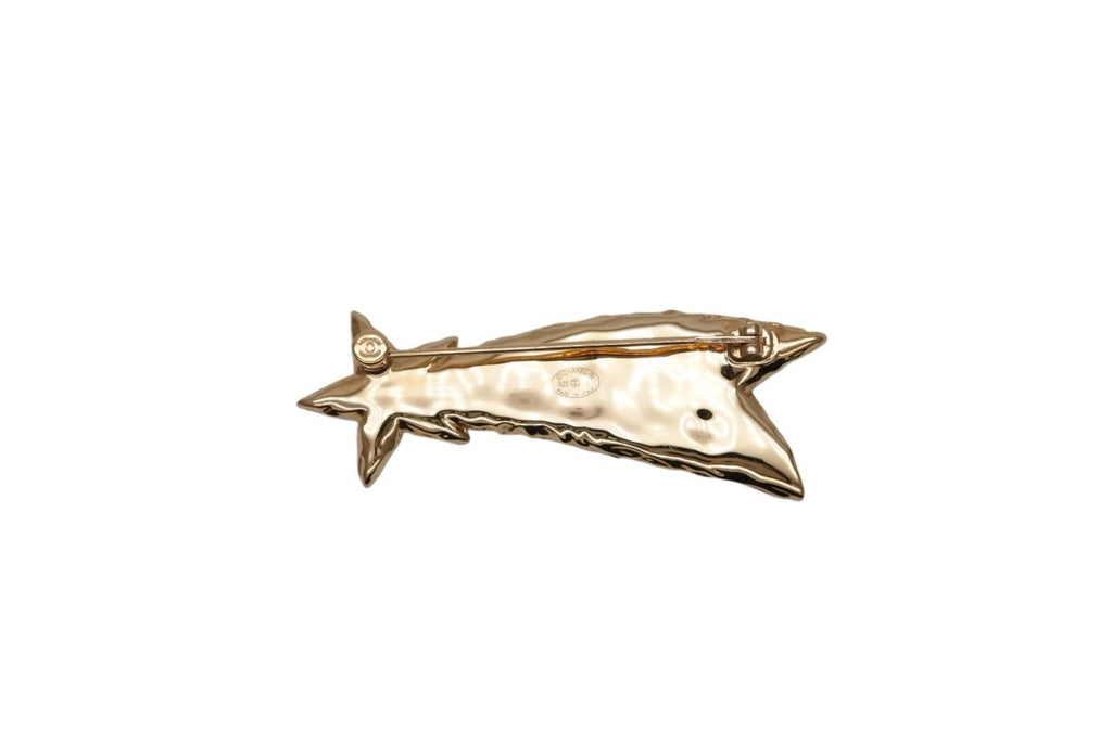 Chanel Brooch Shooting Star CC Logo Cambon Resin Metal Gold Black — view 3