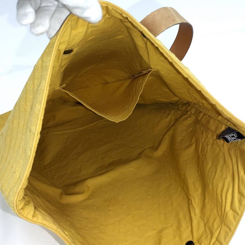 Hermes Tote Bag Amedava GM Canvas Yellow — view 9
