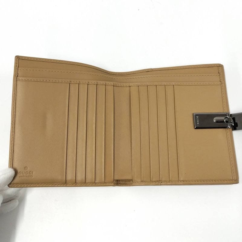 Gucci Bifold Wallet Leather Beige — view 2