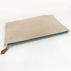Hermes New Yachting GM Clutch Bag Canvas Beige — view 7
