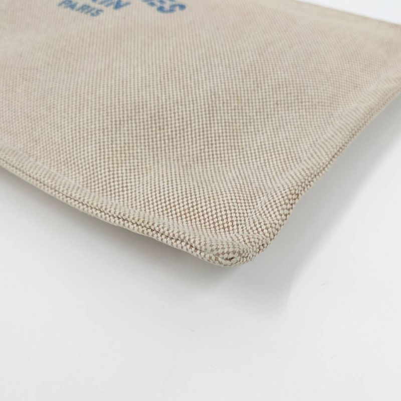 Hermes New Yachting GM Clutch Bag Canvas Beige — view 3