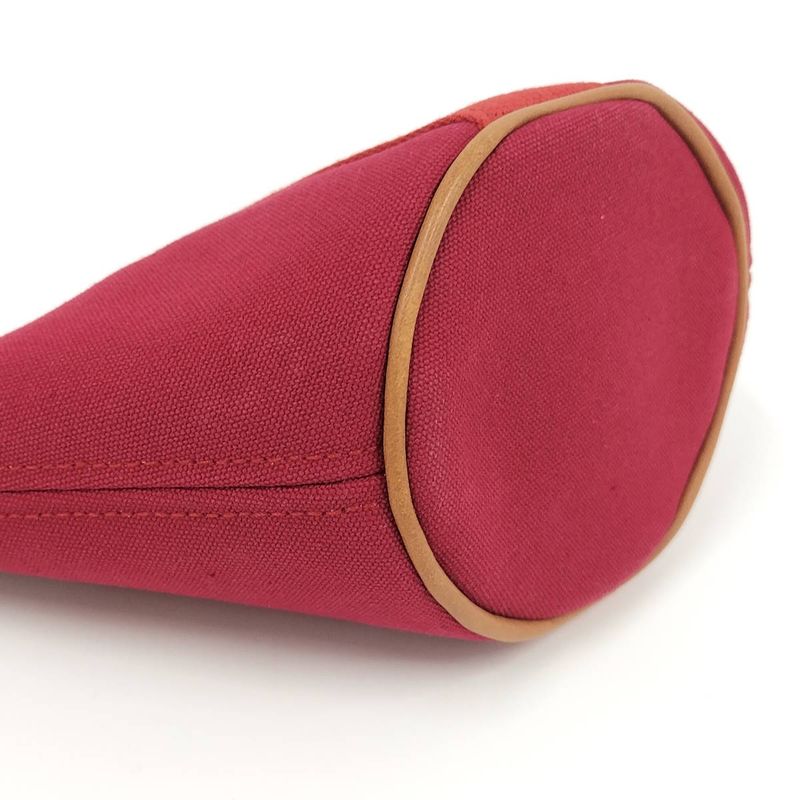 Hermes Palmyre Mini Cosmetic Pouch Canvas Red — view 3