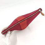 Hermes Palmyre Mini Cosmetic Pouch Canvas Red — view 8