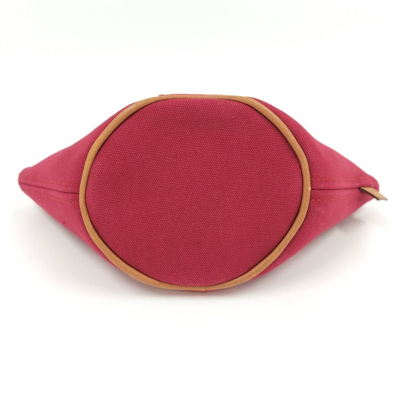 Hermes Palmyre Mini Cosmetic Pouch Canvas Red — view 5