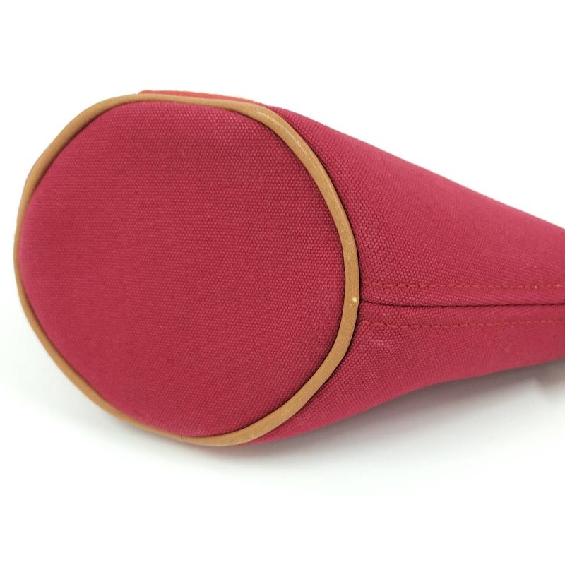 Hermes Palmyre Mini Cosmetic Pouch Canvas Red — view 4