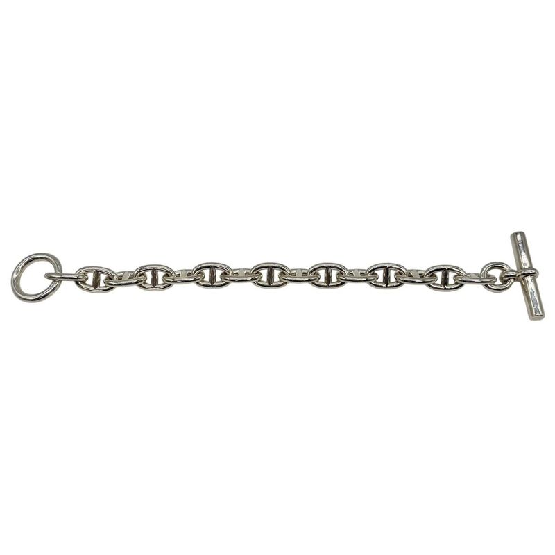 Hermes Bracelet Chaine D'ancre MM B 015 AG 925 15 Frames Silver 3472 — view 3