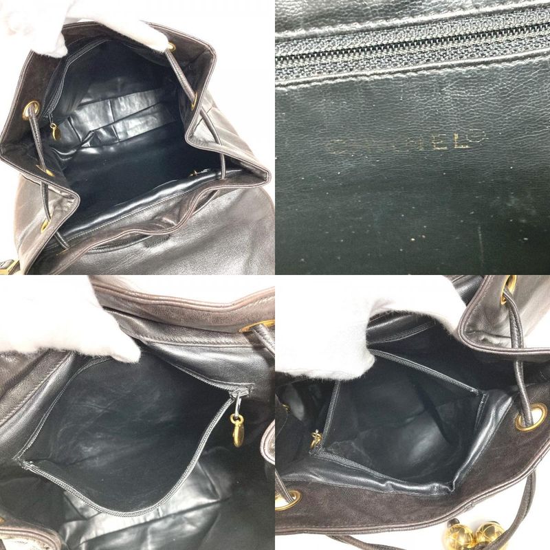 Chanel Backpack CC Coco Logo Lambskin Black — view 8