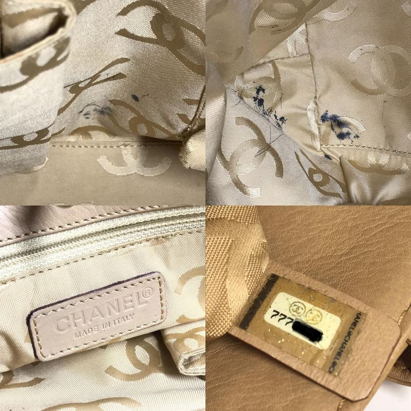 Chanel Handbag Turnlock CC Leather Beige — view 9