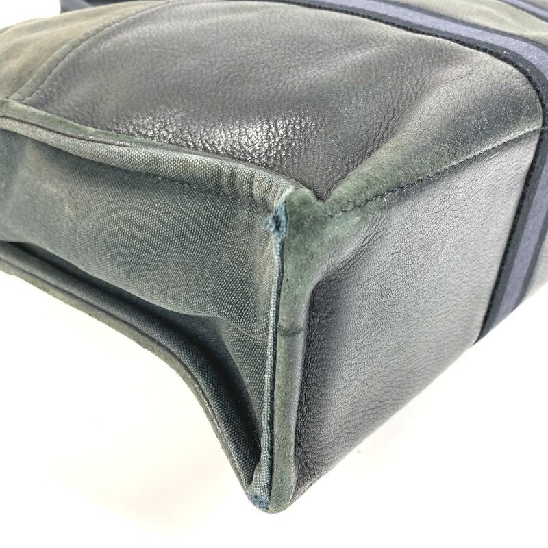 Hermes Handbag Fourre Tout MM Leather Canvas Black — view 7
