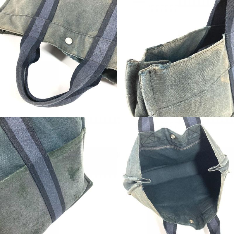 Hermes Handbag Fourre Tout MM Leather Canvas Black — view 8
