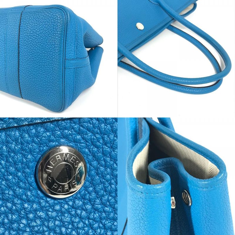 Hermes Garden Party PM Tote Bag 36 Negonda Blue — view 7