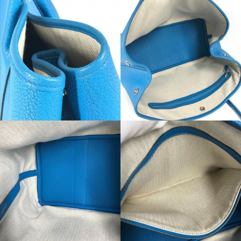 Hermes Garden Party PM Tote Bag 36 Negonda Blue — view 8