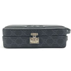 Gucci Shoulder Bag Cutout Interlocking G GG Supreme Canvas Gray — view 6