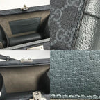 Gucci Shoulder Bag Cutout Interlocking G GG Supreme Canvas Gray — view 9