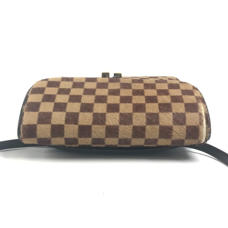 Louis Vuitton Shoulder Bag Gazelle Halaco Leather Ebene Brown — view 6