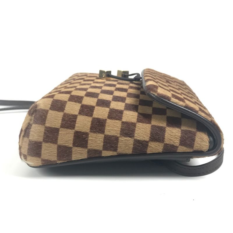 Louis Vuitton Shoulder Bag Gazelle Halaco Leather Ebene Brown — view 4