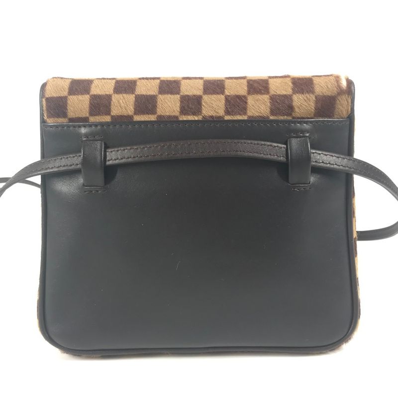 Louis Vuitton Shoulder Bag Gazelle Halaco Leather Ebene Brown — view 2