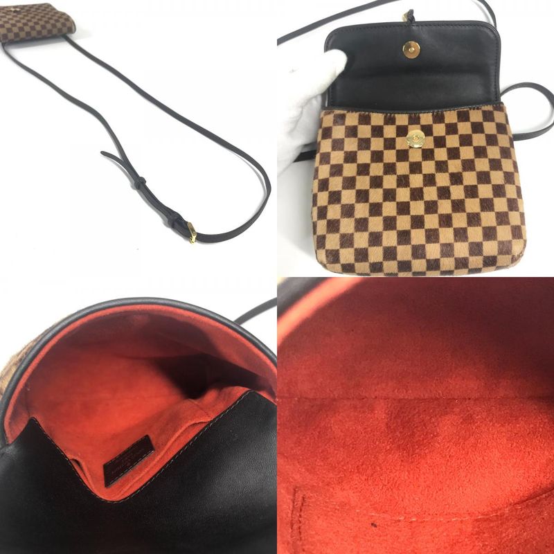 Louis Vuitton Shoulder Bag Gazelle Halaco Leather Ebene Brown — view 8