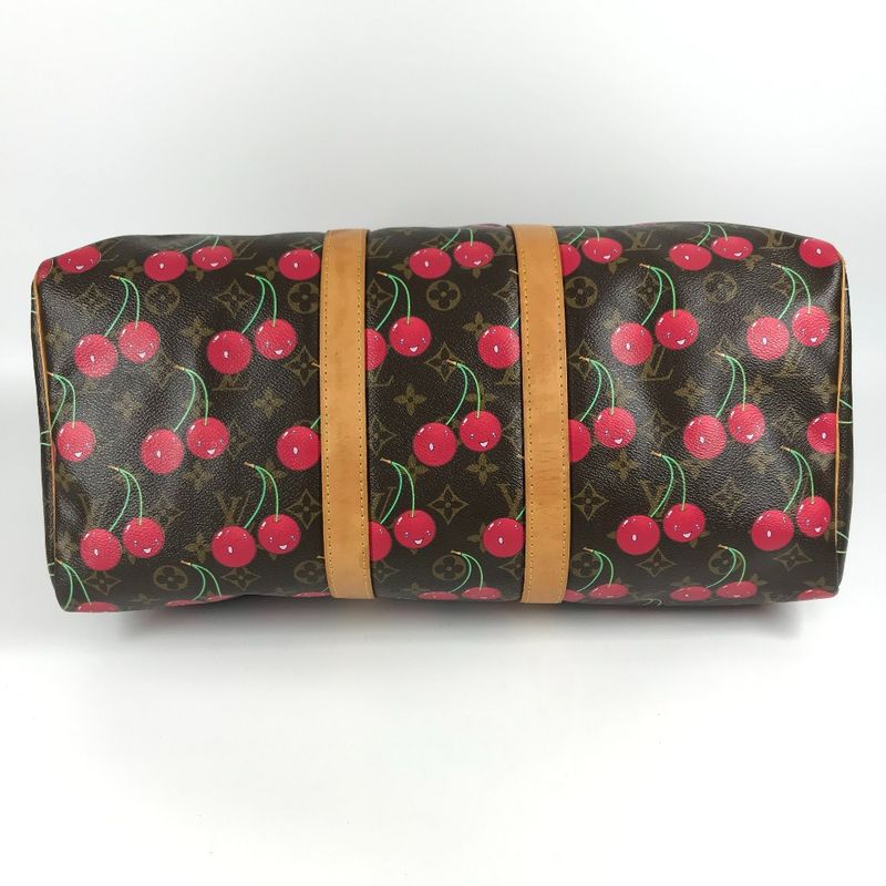 Louis Vuitton Boston Bag Keepall 45 Monogram Cherry Canvas — view 5