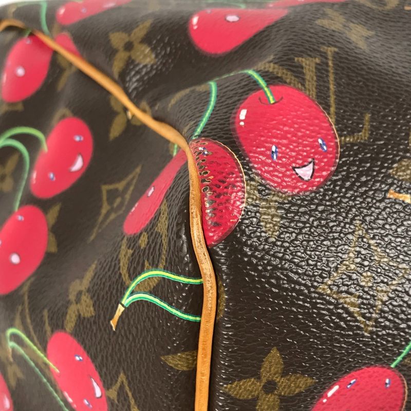 Louis Vuitton Boston Bag Keepall 45 Monogram Cherry Canvas — view 6