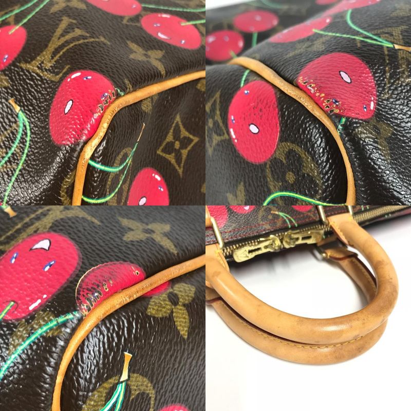 Louis Vuitton Boston Bag Keepall 45 Monogram Cherry Canvas — view 7