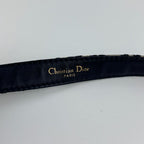 Christian Dior Trotter Belt 75 Leather Canvas Navy Vintage — view 6