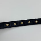 Christian Dior Trotter Belt 75 Leather Canvas Navy Vintage — view 7